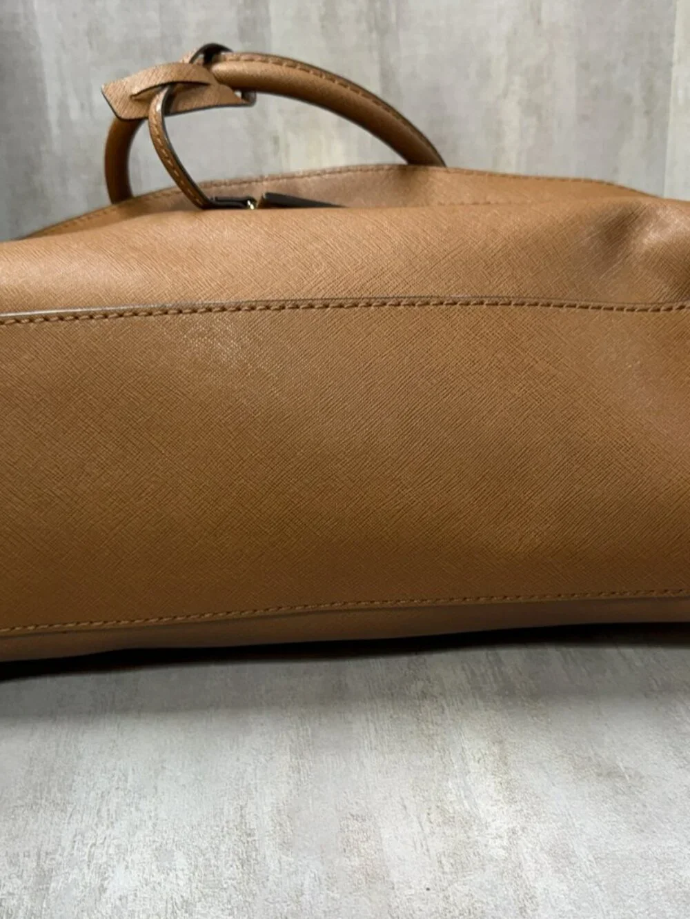 Michael Kors Hamilton Brown Leather Satchel Tote Shoulder Bag